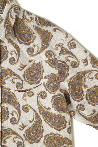 SMILE POCKET WESTERN SHIRTS ‐Paisley jacquard‐