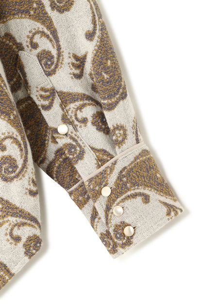 SMILE POCKET WESTERN SHIRTS ‐Paisley jacquard‐
