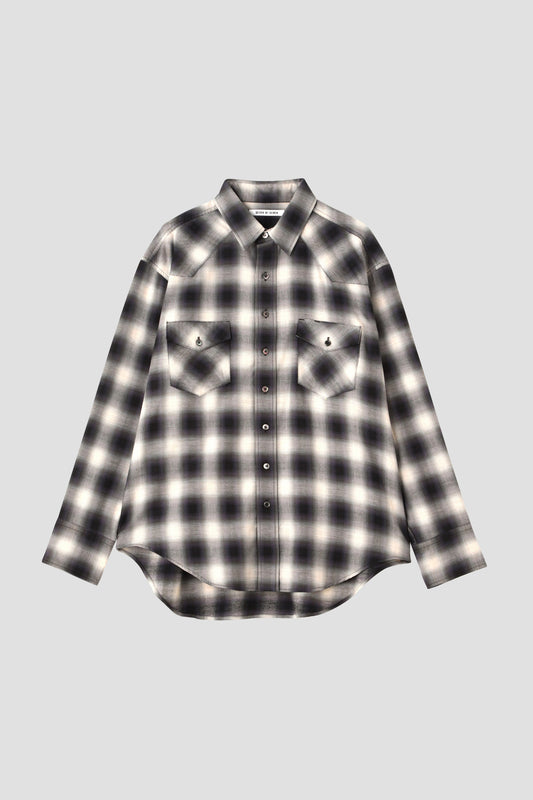 OMBRE CHECK WESTERN SHIRTS ‐Cotton / Yak‐