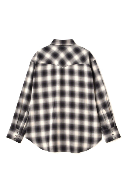 OMBRE CHECK WESTERN SHIRTS ‐Cotton/Yak‐