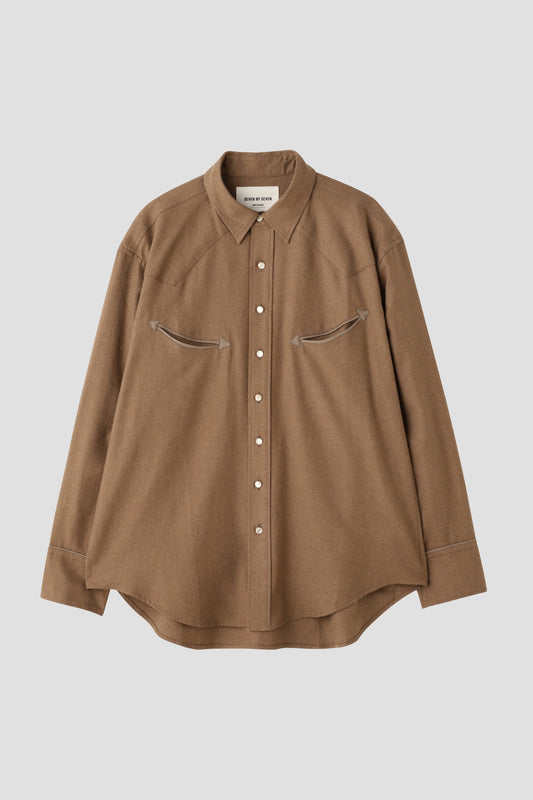 SMILE POCKET WESTERN SHIRTS ‐Unstained organic cotton‐