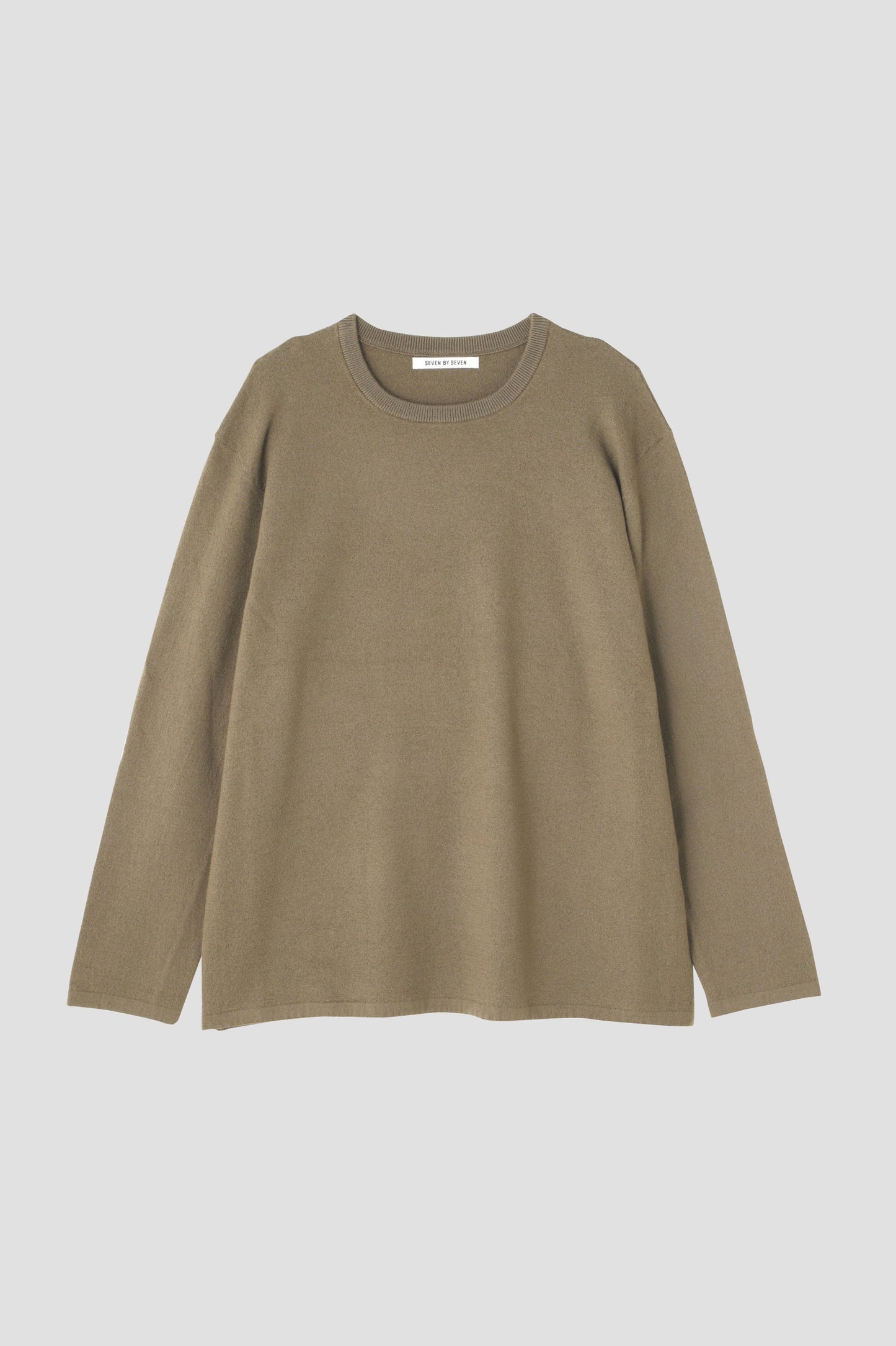 LONG SLEEVE KNIT TEE ‐Fullling wool‐