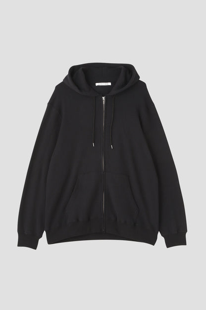 FULL ZIP HOODIE ‐Cotton/Wool‐