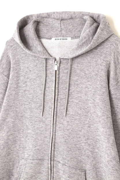 FULL ZIP HOODIE ‐Cotton/Wool‐