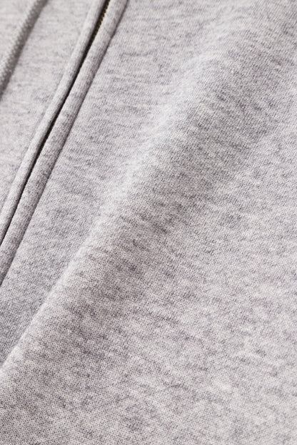 FULL ZIP HOODIE ‐Cotton/Wool‐