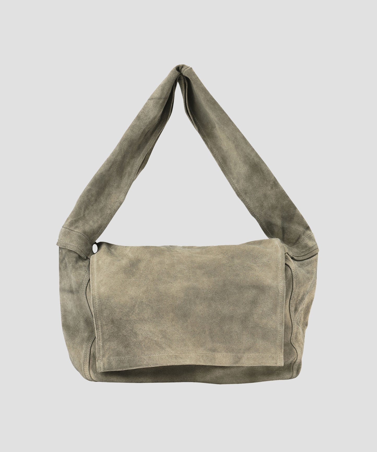 LEATHER SHOULDER BAG -Cow split leather-