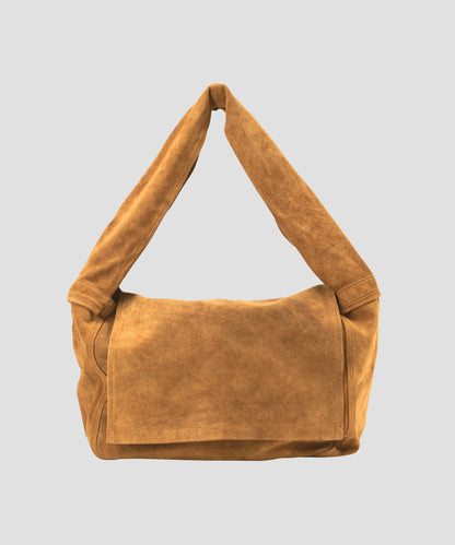 LEATHER SHOULDER BAG -Cow split leather-
