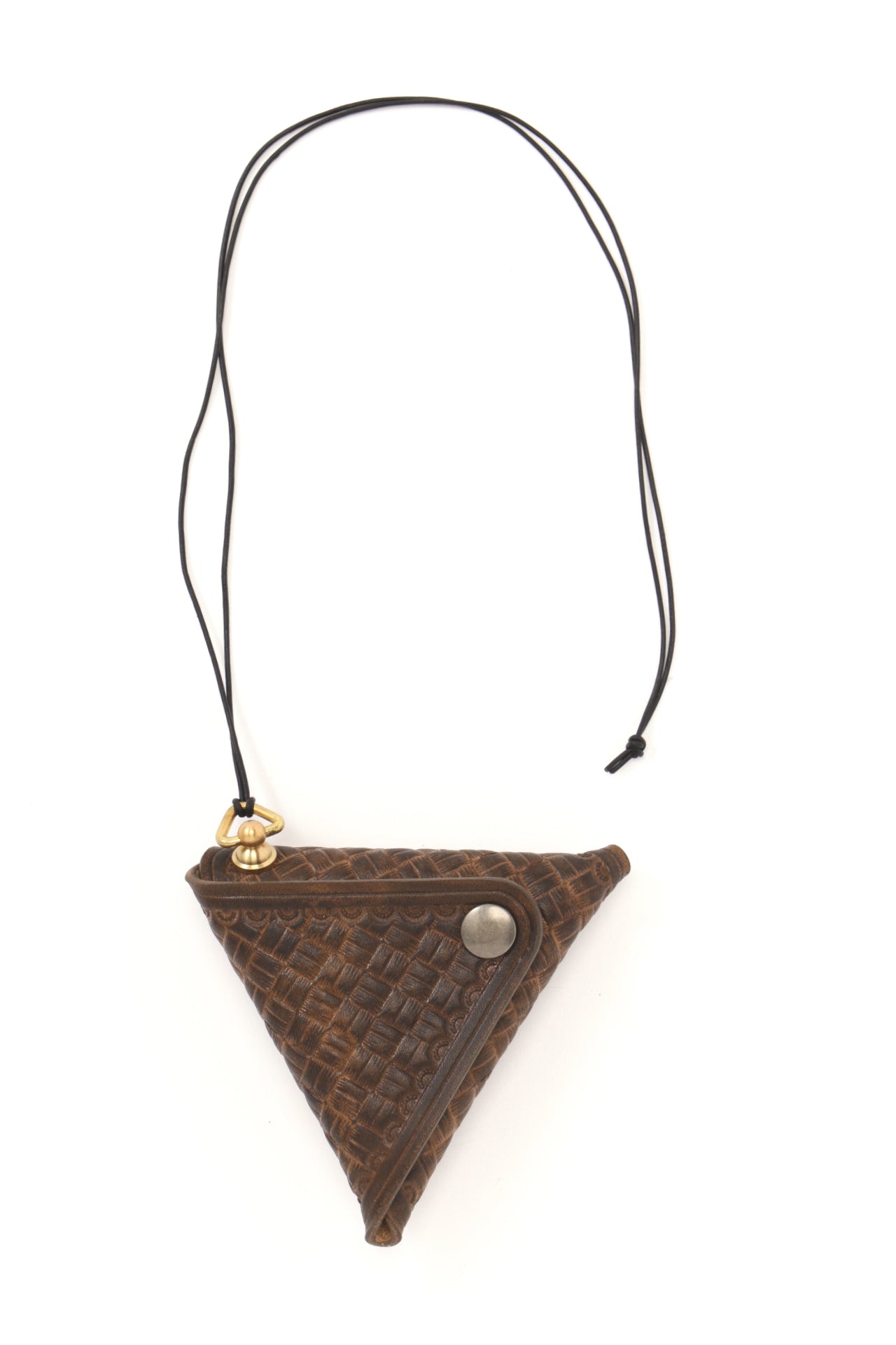 LEATHER TRIANGLE COIN CASE -Stamping-