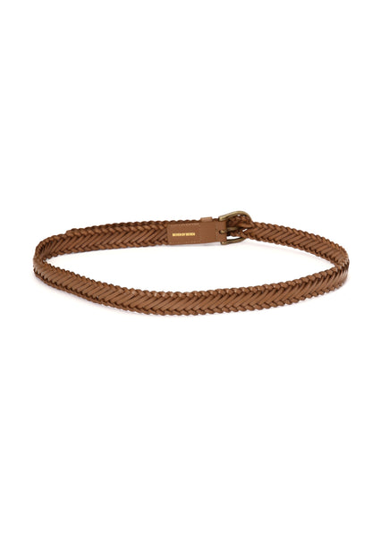 HAND BRAIDING LEATHER BELT ‐Cow leather‐