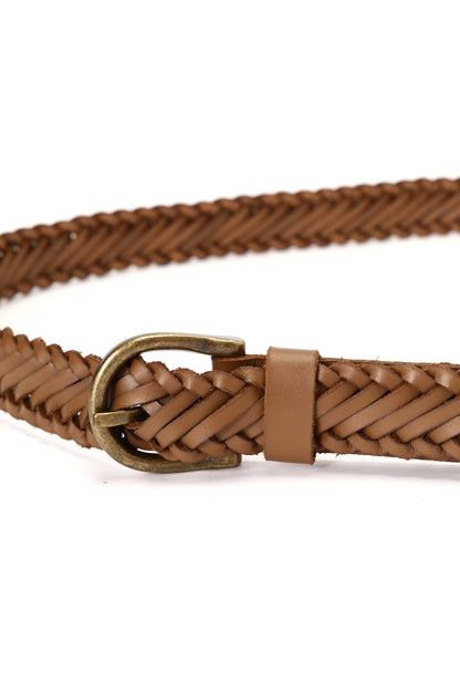 HAND BRAIDING LEATHER BELT ‐Cow leather‐