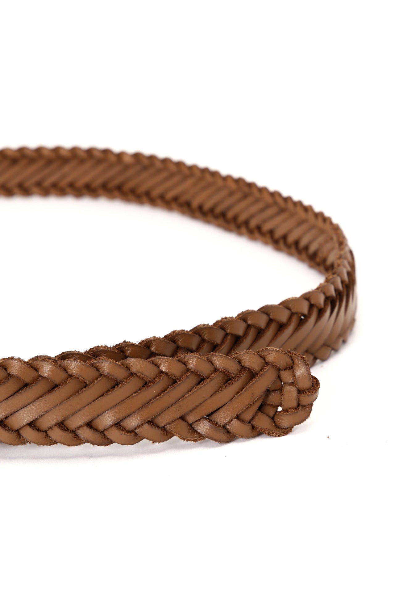 HAND BRAIDING LEATHER BELT ‐Cow leather‐