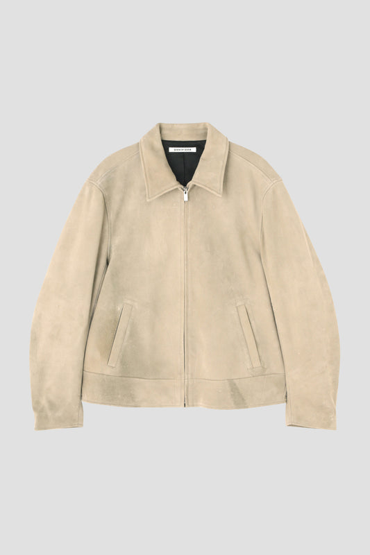 SUEDE LEATHER RIDERS JACKET - Cashmere finish -