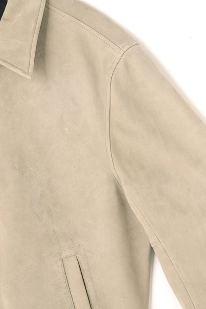 SUEDE LEATHER RIDERS JACKET - Cashmere finish -