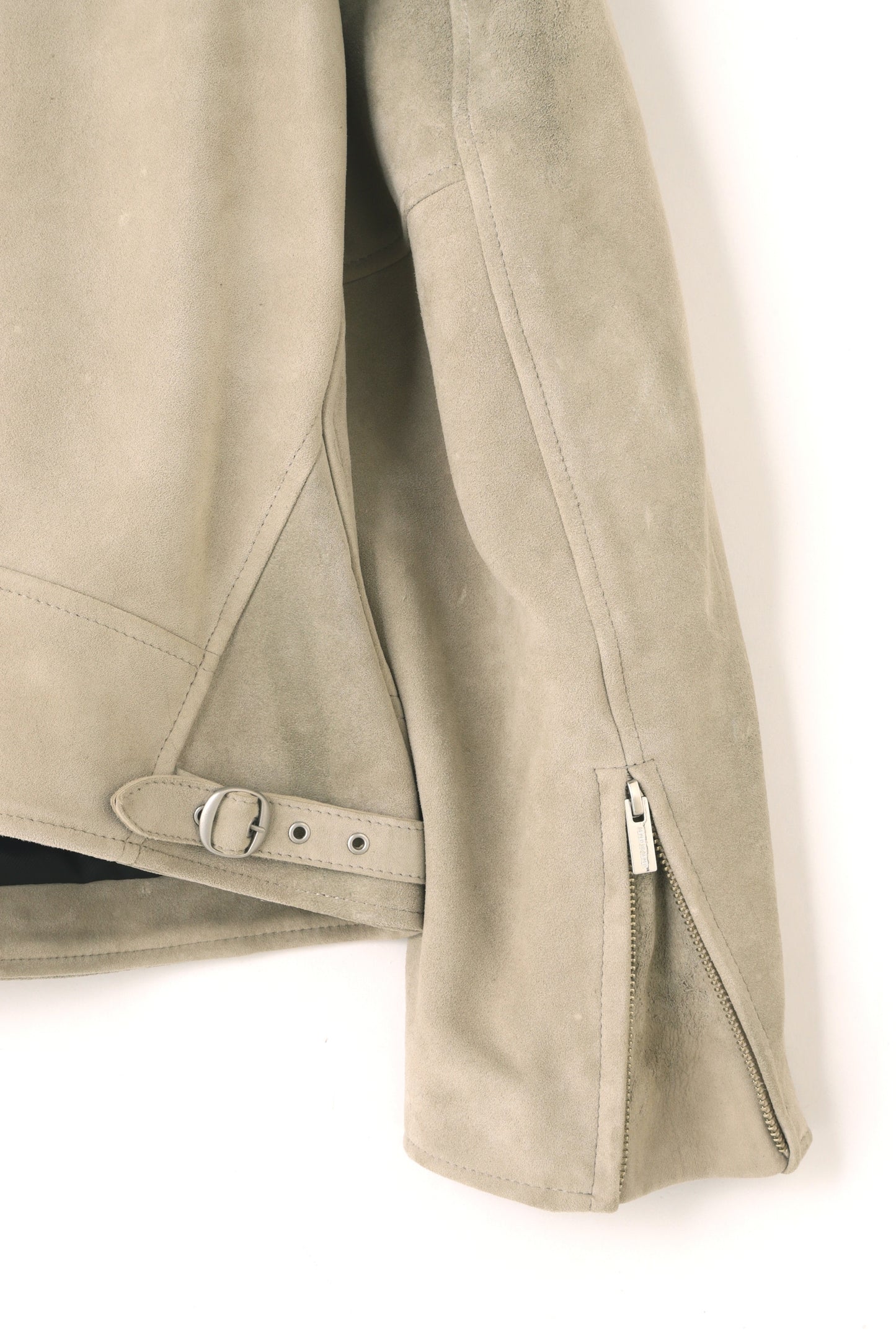 SUEDE LEATHER RIDERS JACKET - Cashmere finish -