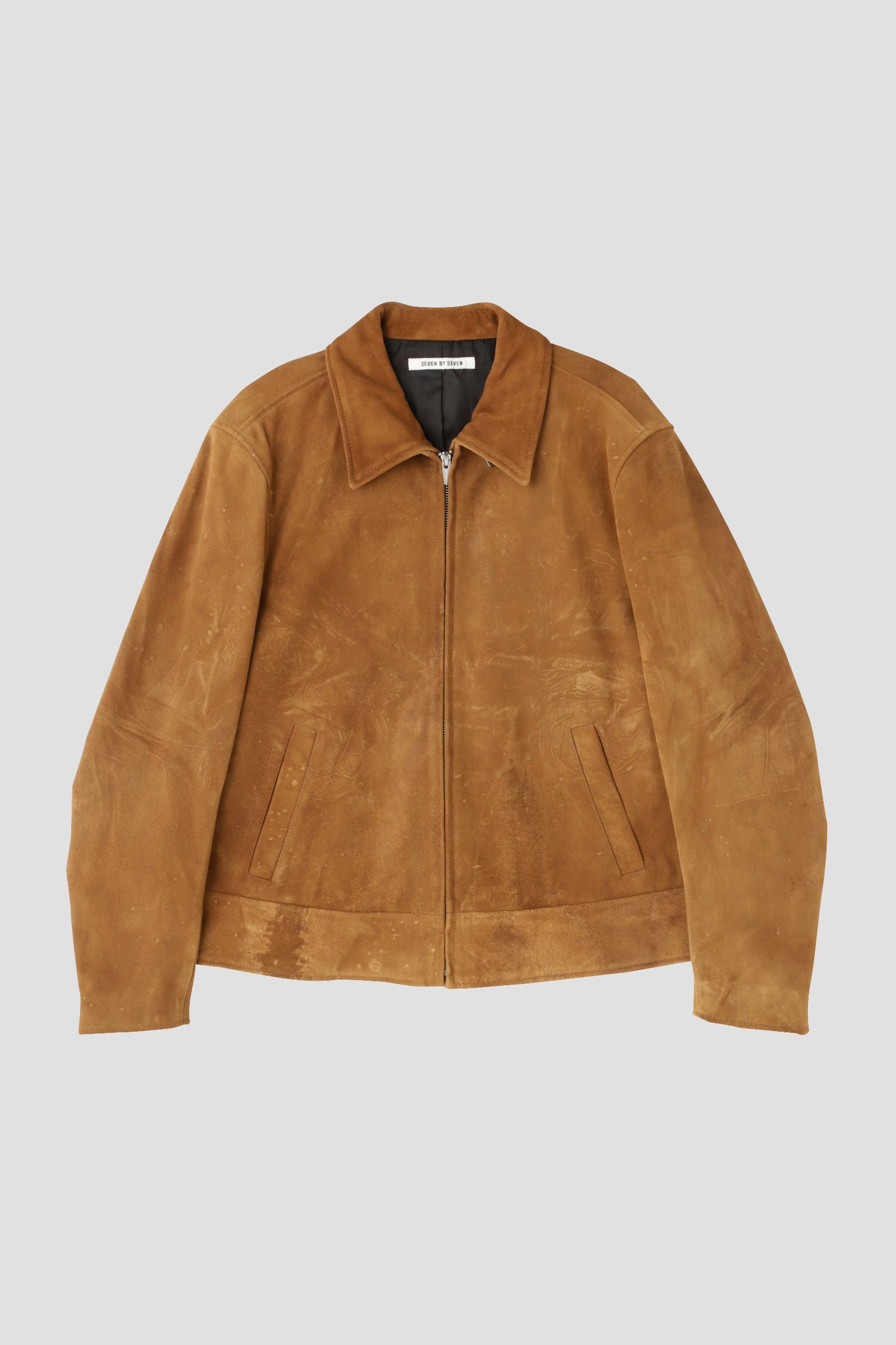 SUEDE LEATHER RIDERS JACKET - Cashmere finish -