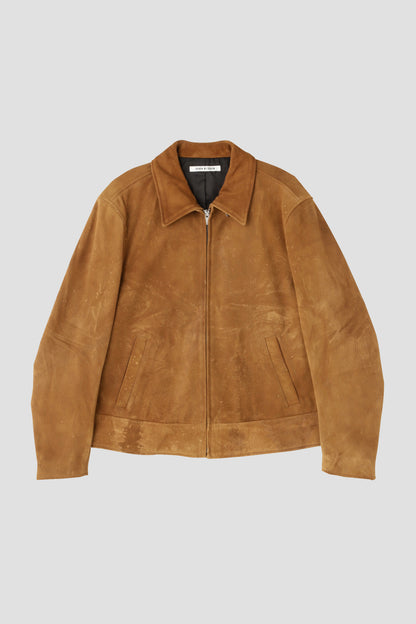 SUEDE LEATHER RIDERS JACKET - Cashmere finish -