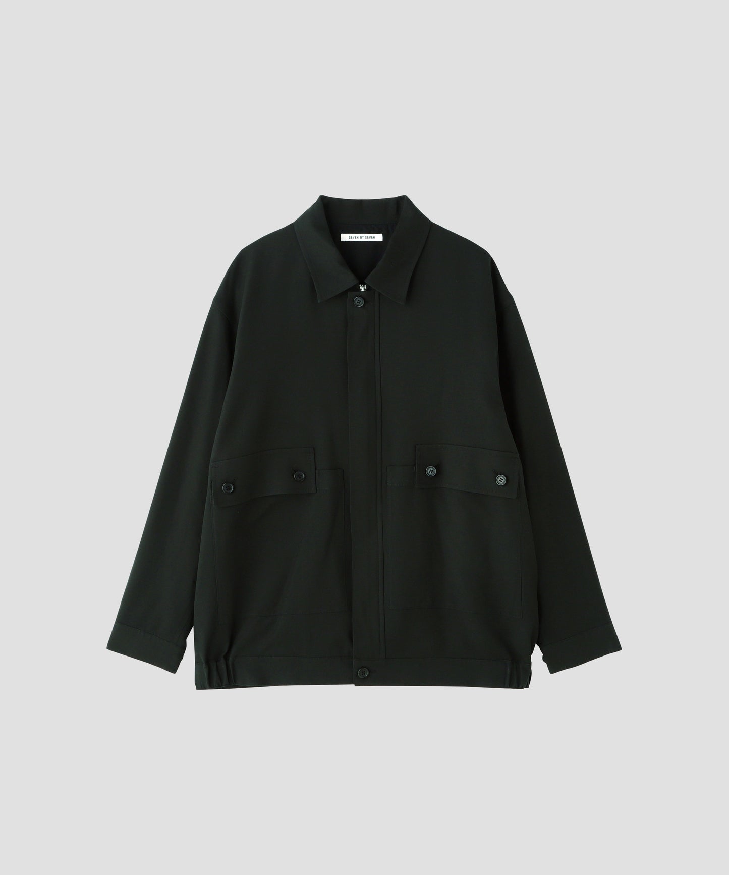 ZIP UP WORK BLOUSON - Soft strech Double dobby cloth -