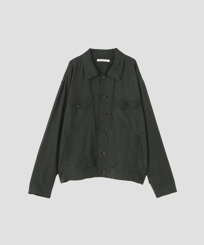 SHEER COWBOY JACKET - Gingham check Indian fabric -