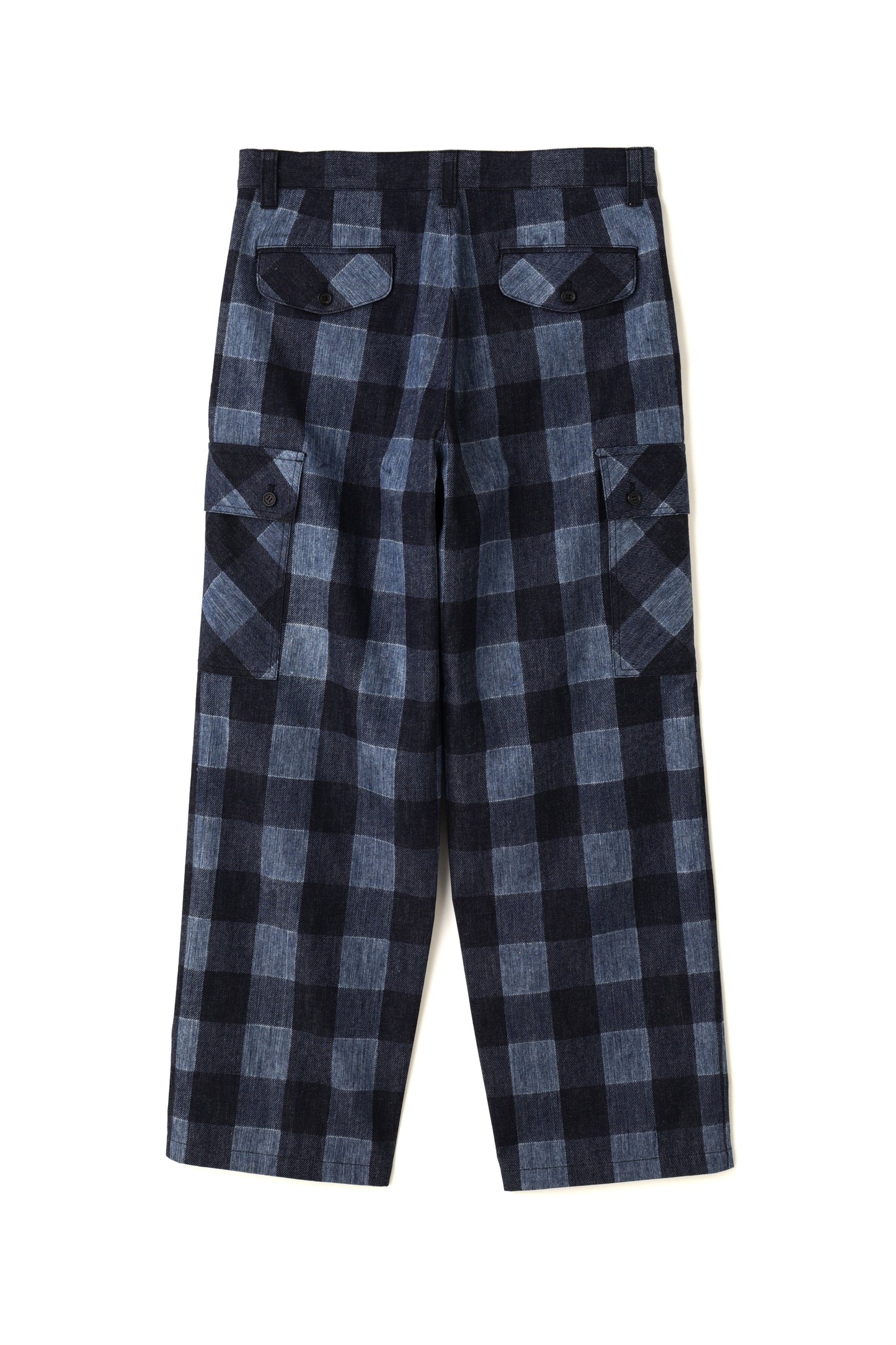 BUFFALO CHECK CARGO PANTS - Discharge printing -