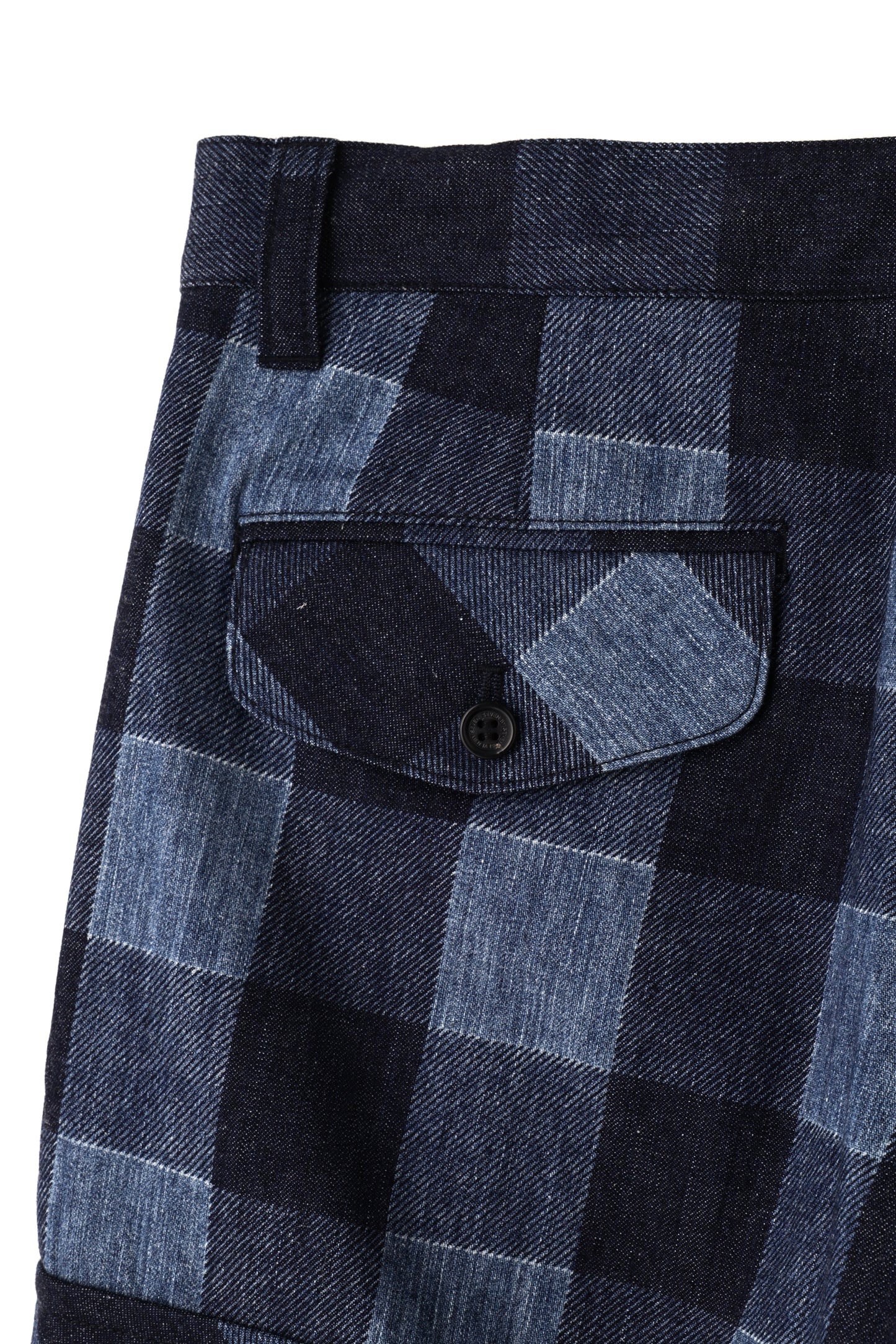 BUFFALO CHECK CARGO PANTS - Discharge printing -