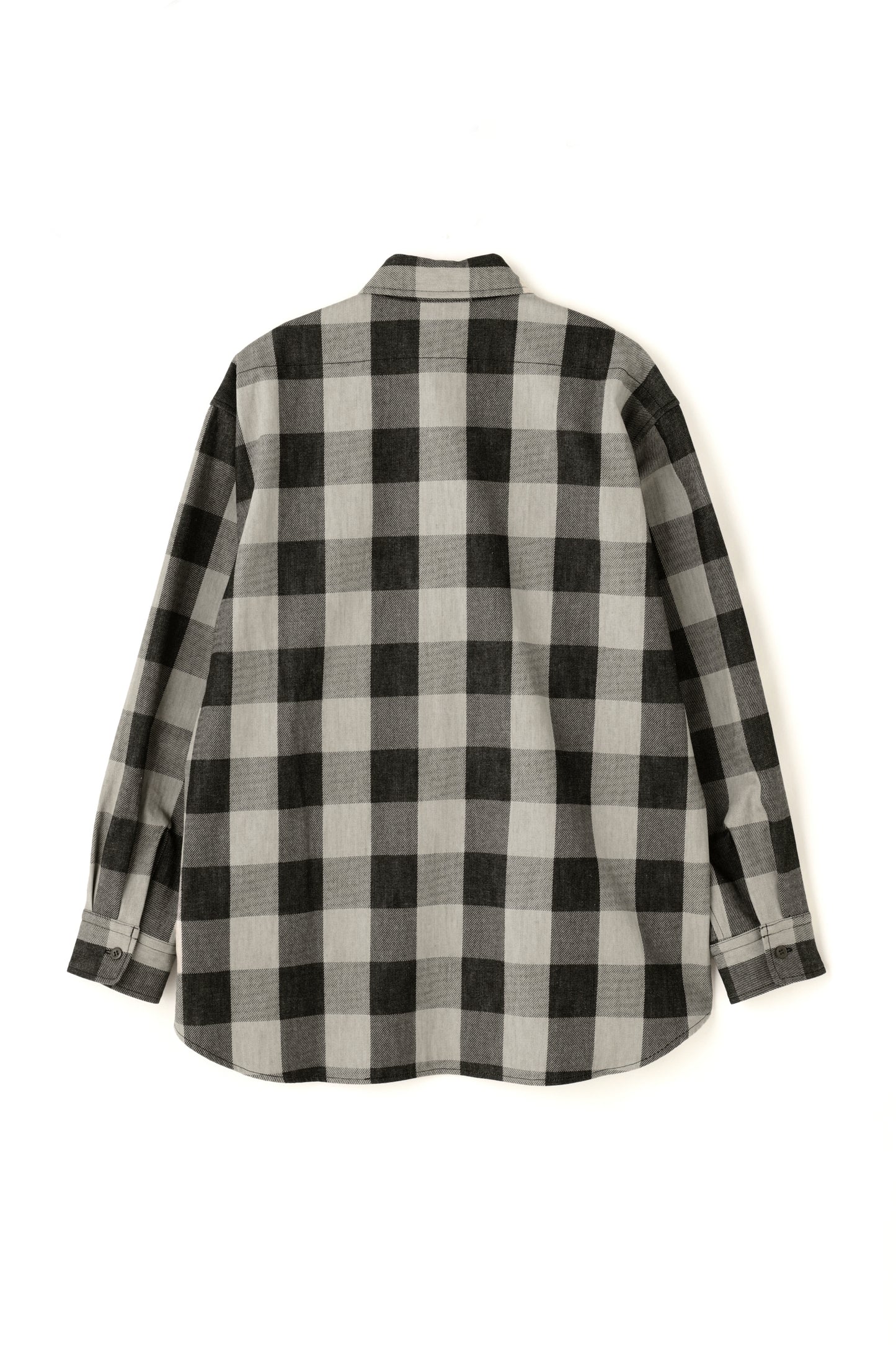 BUFFALO CHECK LOOSE WORK SH   L/S - Discharge printing -