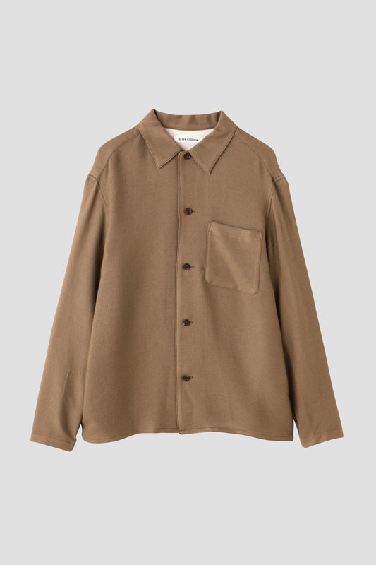 SHIRTS JACKET - Silk / Wool loose twill -