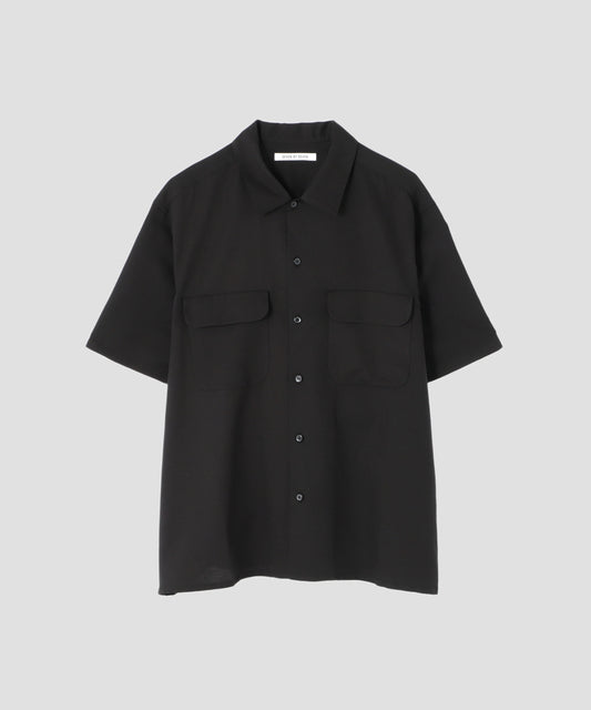 FLAT COLLAR SHIRTS   S/S - Soft strech Double dobby cloth -