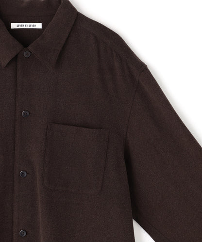 SHIRTS JACKET - Silk noil denim -