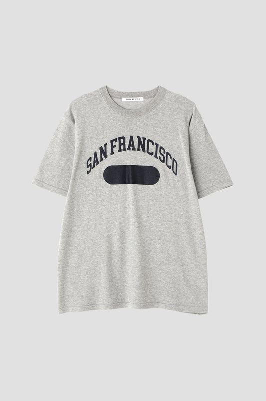 PRINTED WRAP AROUND KNIT TEE - San Francisco -