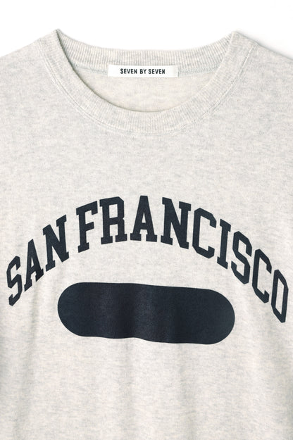 PRINTED WRAP AROUND KNIT TEE - San Francisco -