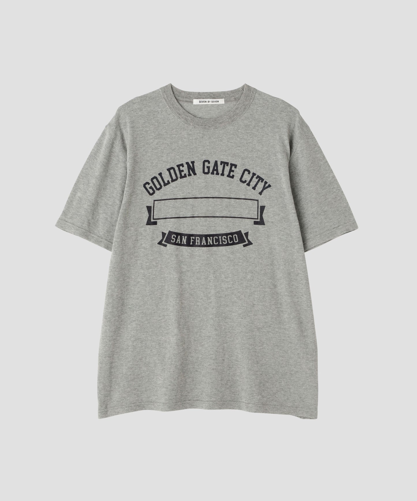 PRINTED WRAP AROUND KNIT TEE - Golden Gate City -