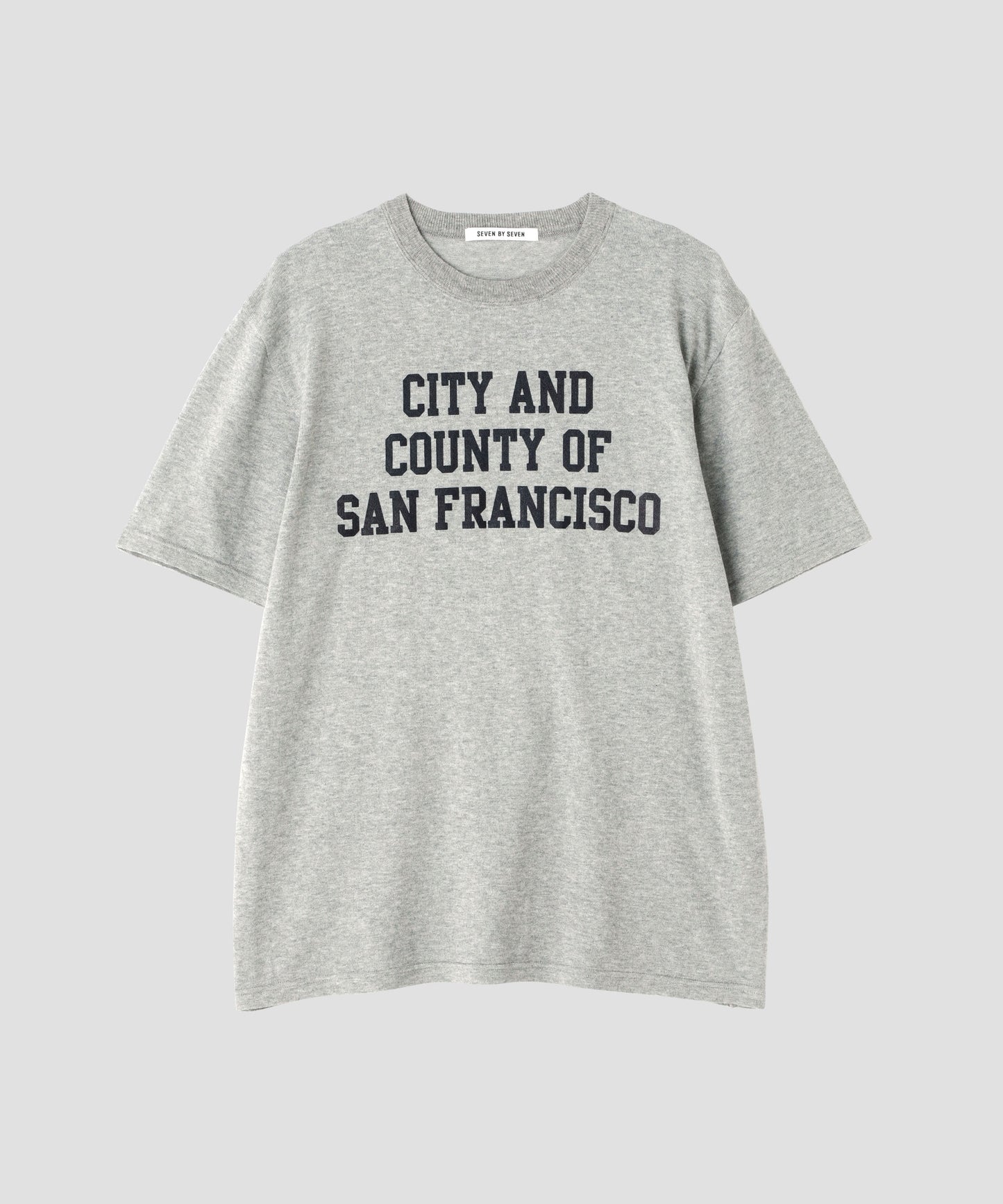 PRINTED WRAP AROUND KNIT TEE - City and County of SF -