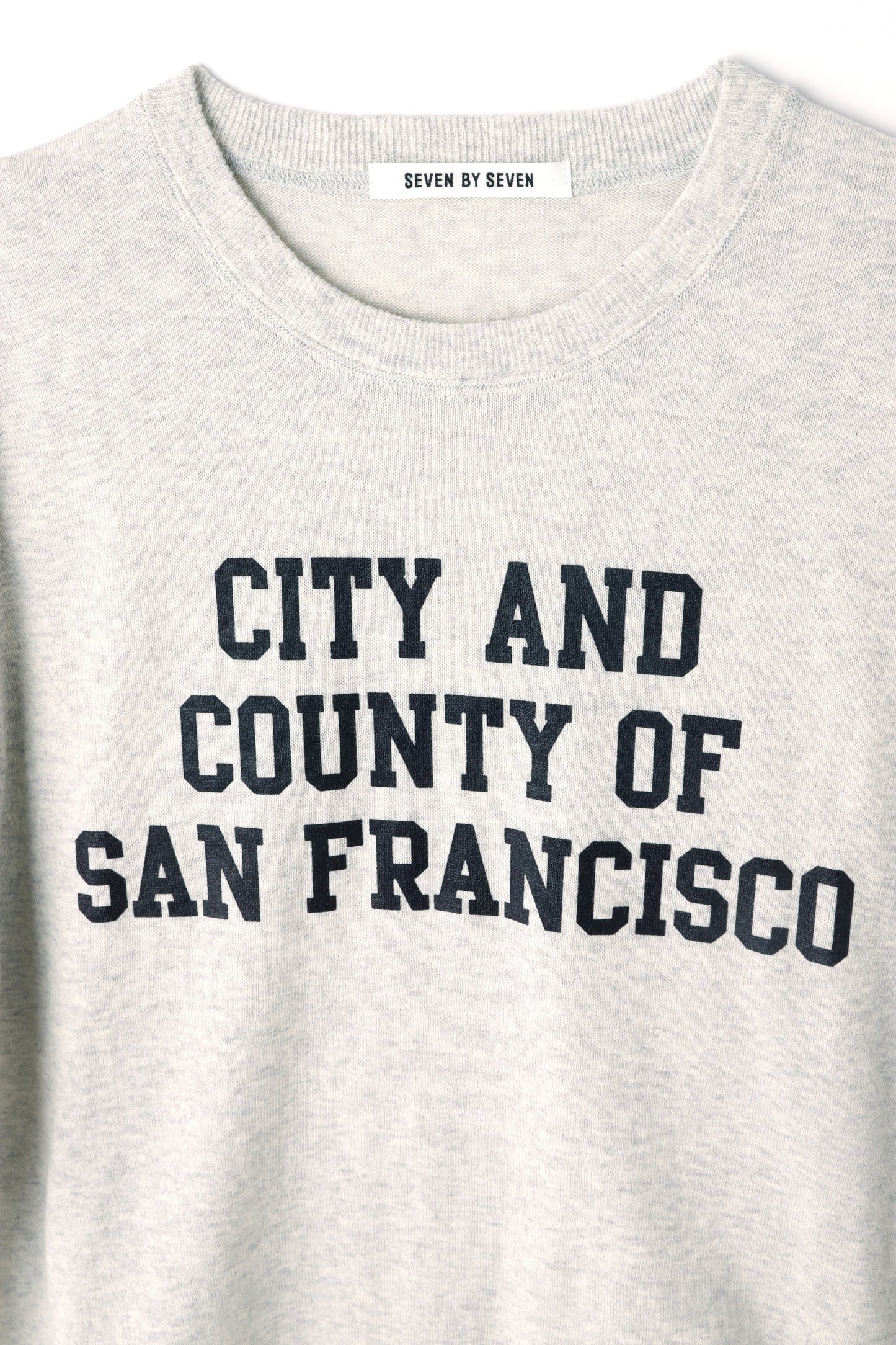 PRINTED WRAP AROUND KNIT TEE - City and County of SF -