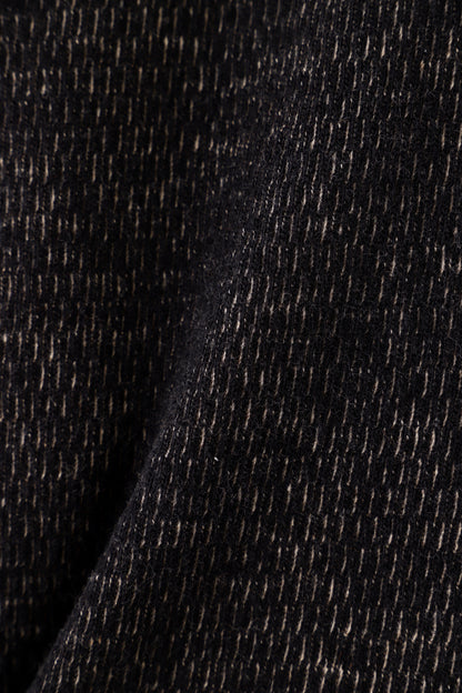 FULL ZIP THERMAL HOODIE - Mixed “UNSTAINED” yarn -