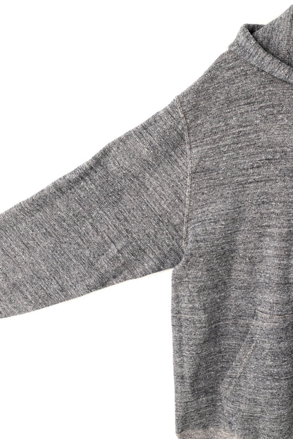 FULL ZIP THERMAL HOODIE - Mixed “UNSTAINED” yarn -