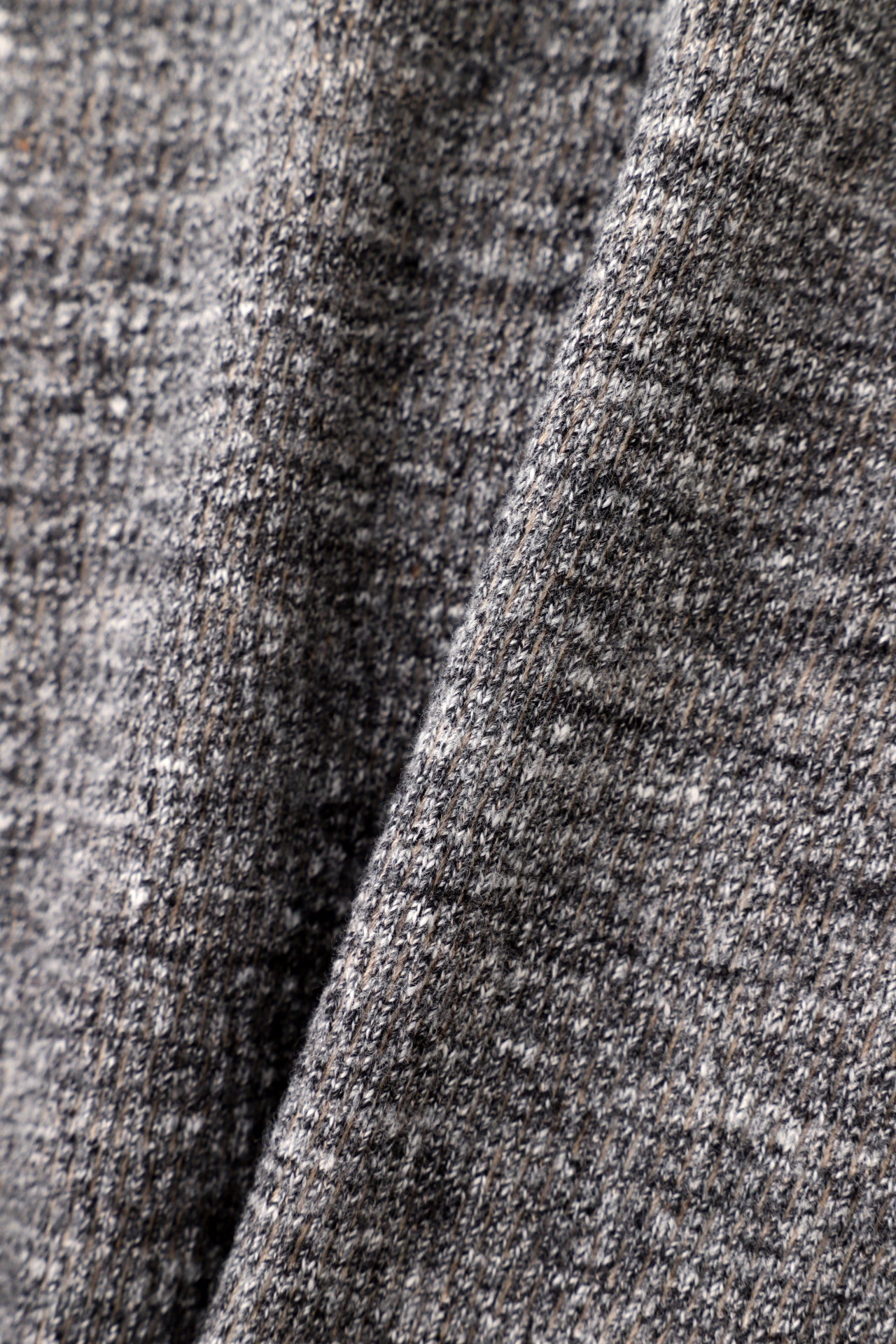 FULL ZIP THERMAL HOODIE - Mixed “UNSTAINED” yarn -