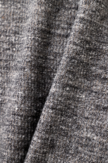 FULL ZIP THERMAL HOODIE - Mixed “UNSTAINED” yarn -