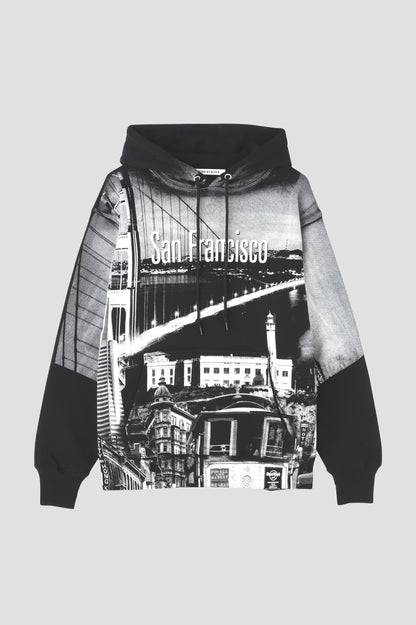 PRINTED SOUVENIR PULLOVER HOODIE - San Francisco Collage -