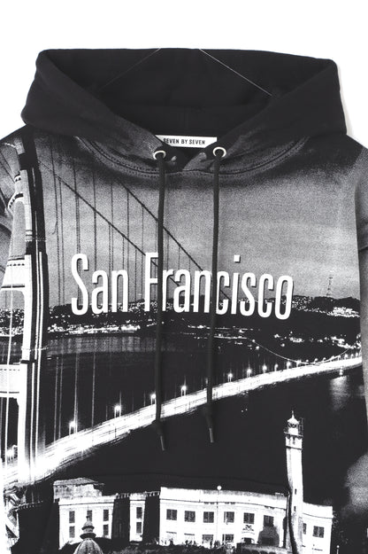 PRINTED SOUVENIR PULLOVER HOODIE - San Francisco Collage -