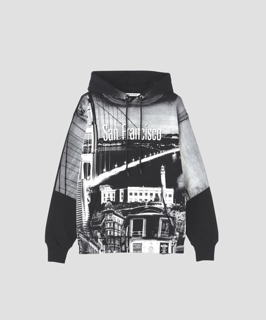 PRINTED SOUVENIR PULLOVER HOODIE - San Francisco Collage -