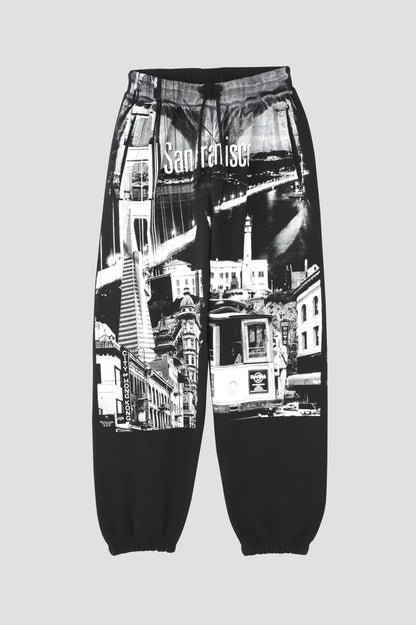 PRINTED SOUVENIR SWEAT PANTS - San Francisco Collage -