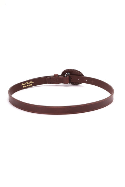 【SEVEN BY SEVEN / Rooster King & Co.,】 LEATHER BRAIDED OBAL BUCKLE BELT