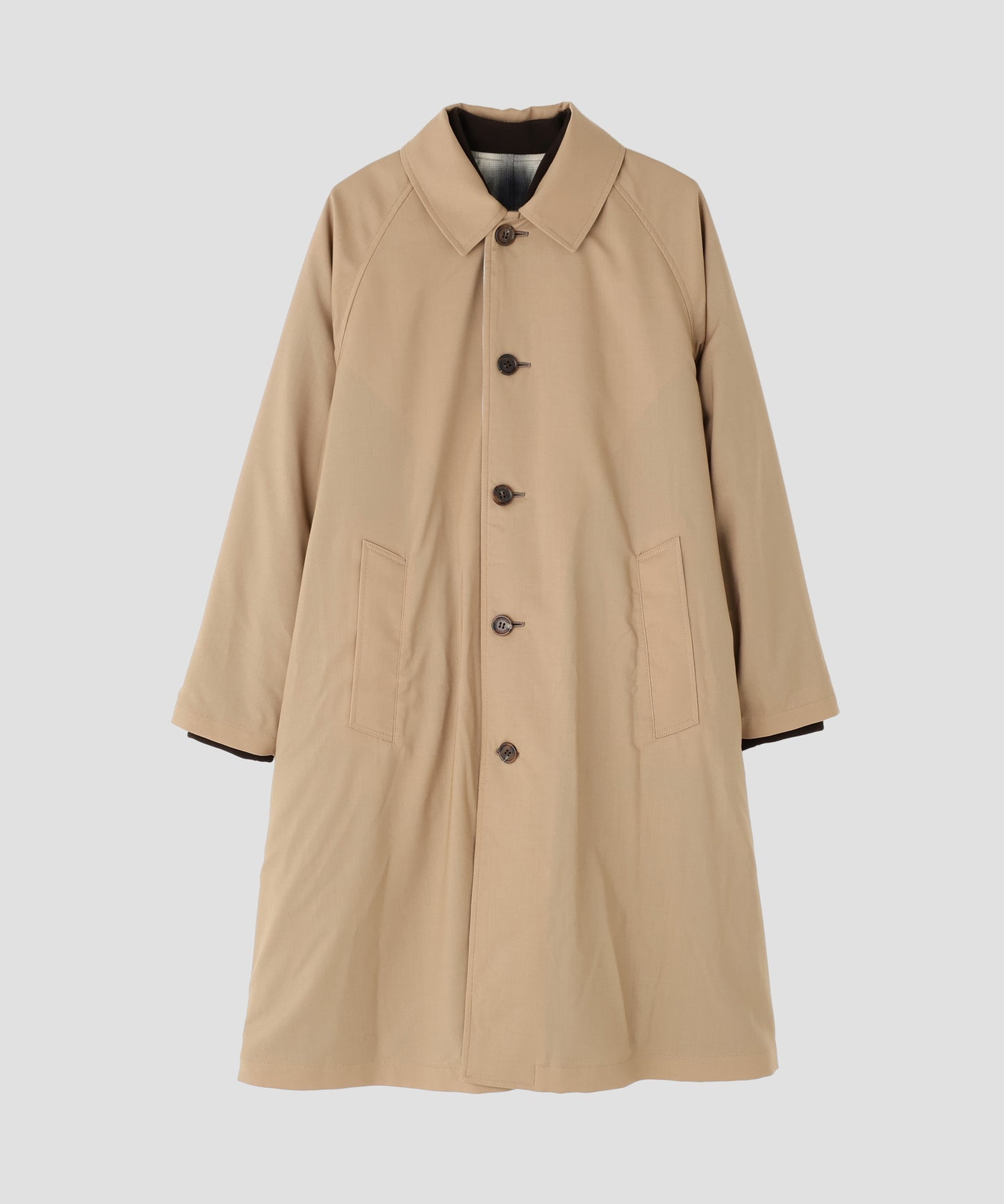 REVERSIBLE BAL COLLAR COAT ‐Wool /Cotton*Yak Ombre‐