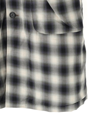 REVERSIBLE BAL COLLAR COAT ‐Wool /Cotton*Yak Ombre‐