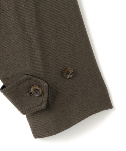 BAL COLLAR COAT ‐Silk Wool loose twill‐