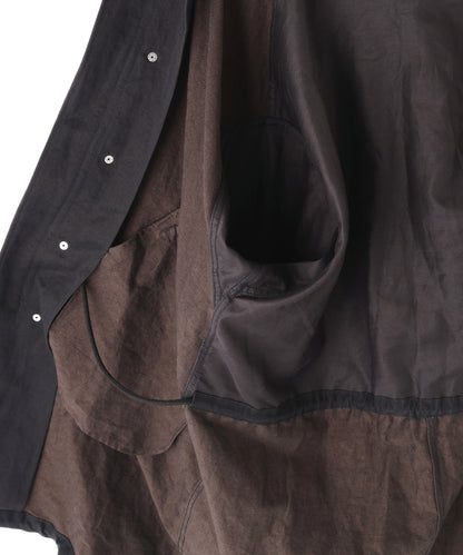 FISH TAIL COAT ‐Cotton Linen Ratine‐