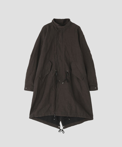 FISH TAIL COAT ‐Cotton Linen Ratine‐