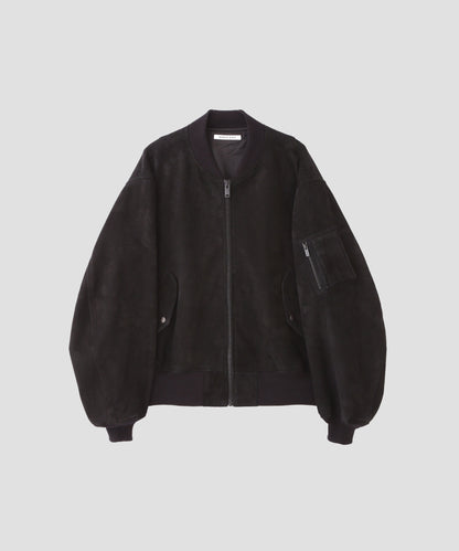 LEATHER MA-1 BLOUSON ‐Kashmir Suede‐