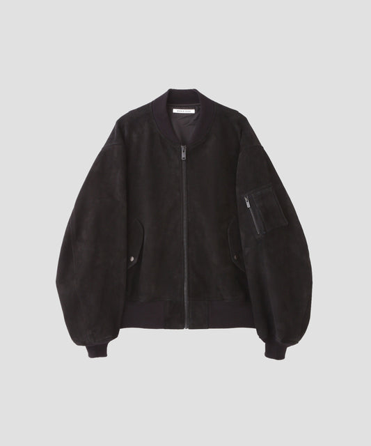 LEATHER MA-1 BLOUSON ‐Kashmir Suede‐