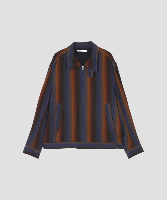 DRIZZLER JACKET ‐Wool Rayon Gradetion stripe‐